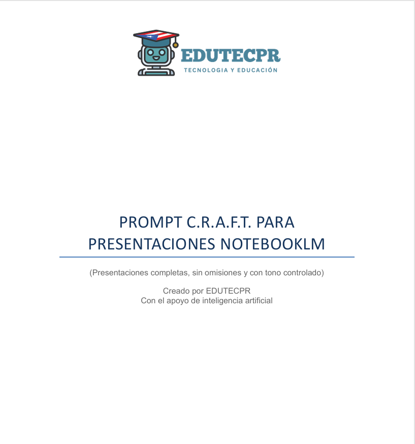 PROMPT CRAFT PARA PRESENTACIONES NOTEBOOKLM