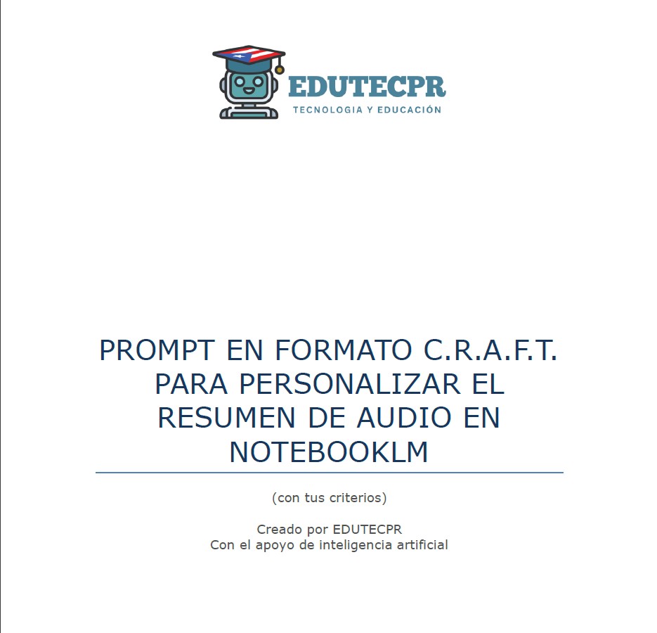 PROMPT CRAFT PARA RESUMEN DE AUDIO EN NOTEBOOKLM